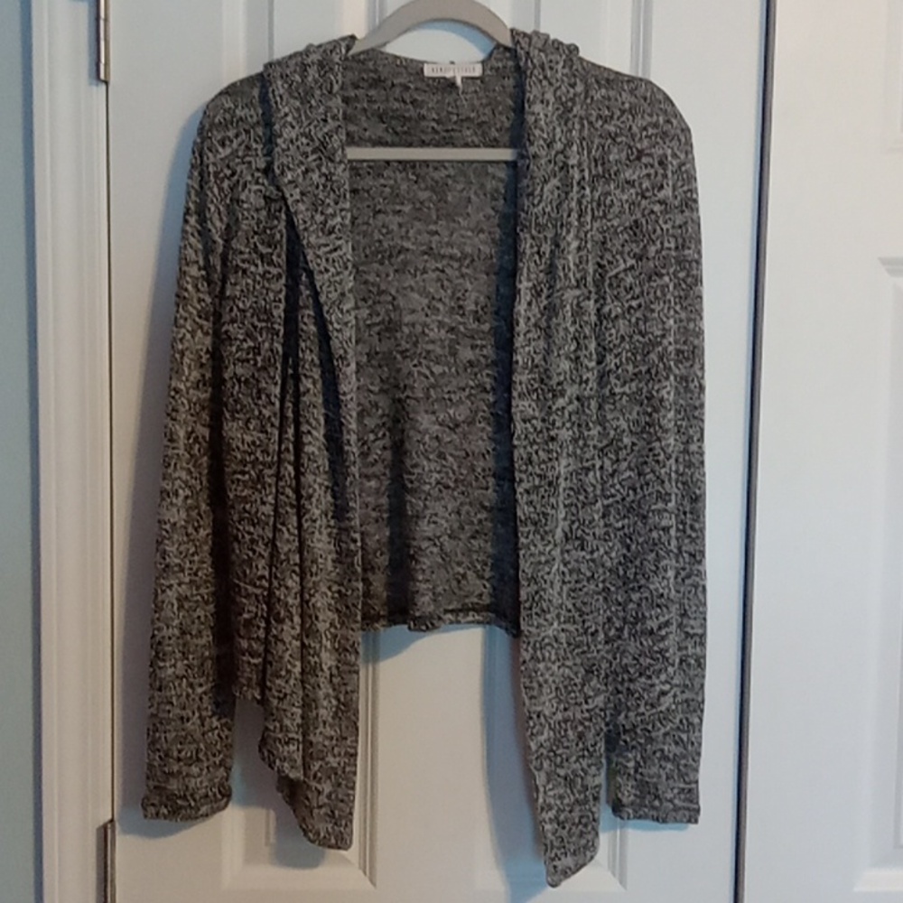 Aeropostale Gray Open-Front Cardigan